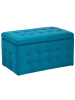 Beliani Ottomane MICHIGAN in Blau - (W) 72 x (H) 40 x (L) 42 cm