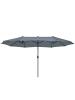 Beliani Doppelschirm SIBILLA in Grau - (W) 460 x (H) 247 x (L) 270 cm