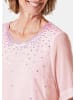 GOLDNER Bluse mit schimmernden Pailletten in hellmelba