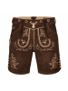 PAULGOS Lederhose Kurz Echtleder HK5 in Dunkelbraun
