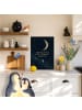 Mr. & Mrs. Panda Poster Mond elegant Design mit Spruch in Weiß