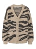 Noisy may Strickjacke mit Animal-Print in Braun