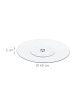 relaxdays 4x Servierplatte in Transparent/ Silber - ∅ 45 cm
