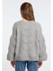 IZIA Damen Strickpullover in Hellgrau