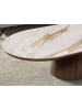 Angel Cerdá Couchtisch 2160 in Weiß / Walnuss – (Ø)160 x (H)38 cm