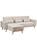 Beliani Ecksofa OLLSTA in Beige/Braun - (W) 258 x (H) 88 x (L) 147 cm