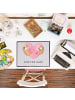 Mr. & Mrs. Panda Schreibunterlage Faultiere Herz mit Spruch in Grau Pastell