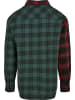Urban Classics Long Sleeve Shirt in black/red/green