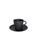 Villeroy & Boch Espressotasse mit Untertasse Manufacture Rock Glow 60 ml schwarz in schwarz
