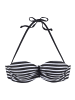 Venice Beach Bandeau-Bikini-Top in schwarz-weiß-gestreift