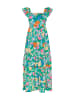 Usha Women Dress in green multicolor