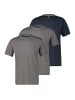 Lerros T-Shirt Basic in Grau / dunkelblau