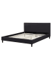 Beliani Bettrahmenbezug FITOU in Schwarz - (W) 170 x (H) 75 x (L) 214 cm