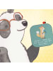 Mr. & Mrs. Panda Glasuntersetzer Laufen Realitätsflucht mit Spruch in Meeresbrise