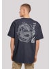F4NT4STIC Heavy Oversize T-Shirt Drache Golden Gai in marineblau