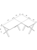 VCM  X Schreibtisch Eckschreibtisch L Form 190x160x80 in Schwarz / Anthrazit