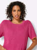 creation L Lyocell-Baumwoll-Pullover in fuchsia