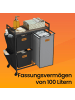VASAGLE Wäschekorb Stevie in Braun-Schwarz-Grau - (B)33 x (H)81 x (T)68.6 cm
