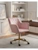 Beliani Bürostuhl LELORIA in Rosa/Gold - (W) 60 x (H) 83 x (L) 60 cm