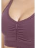 SMILODOX Sport BH Solid Scrunch in Dunkel Lila