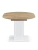 B&D Home Ausziehtisch WIM in Sandeiche-Weiß - (B)100-140 x (H)74 x (T)100 cm