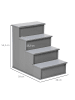 Pawhut Hundetreppe Grau 40L x 59B x 54,2H cm