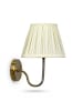relaxdays Wandlampe in Elfenbeinweiß/ Bronze - (H)32,5 x  Ø27 cm