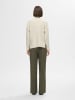 SELECTED FEMME Gemütlicher Strickpullover mit Rollkragen und Seitenschlitz in Creme