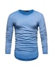 Amaci&Sons Langarmshirt OXNARD in Blau Verwaschen