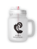Mr. & Mrs. Panda Blümchentailglas Stinktier Handstand mit Spruch in Transparent
