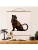 WALLART Stoffbild - Jonas Loose - Goldener Panther in Creme-Beige