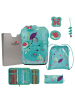 DerDieDas ErgoFlex Tiny - Schulranzen Set 5tlg. 900g (Deep Ocean) in Butterfly Garden