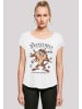 F4NT4STIC Long Cut T-Shirt Looney Tunes Taz Vintage Tasmanian Devil in weiß