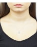 Diamant L'éternel Halskette mit Anhänger aus 375 Weißgold mit Diamant mit Topas
