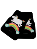 Mr. & Mrs. Panda Fahrer Autofußmatte Einhorn Regenbogen ohne Spruch in Schwarz