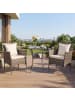 COSTWAY Polyrattan Gartenmöbel 3 tlg. Set in Beige