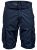 Humy Bermuda Chino Shorts mit Gürtel und Cargo Design A&S in Navy