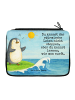 Mr. & Mrs. Panda Etui Pinguin Surfer Design mit Spruch in Weiß