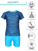 Aquarti Baby Jungen Bade-Set Zweiteiliger Badeanzug T-Shirt Hose in blau Modell 1