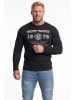 Men Plus Kurzarm T-Shirt in schwarz