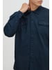 BLEND Langarmhemd Shirt 20714334 20714334  Hemd mit zwei Brusttaschen in Blau