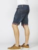 KOROSHI DENIM SHORTS CUTS REGULAR FIT in blau