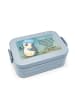 Mr. & Mrs. Panda Bentobox Pinguin Duschen Design mit Spruch in Blau Pastell