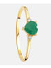 Diamant L'éternel Ring aus 375 Gelbgold mit 0.43 Karat Diamant mit Smaragd