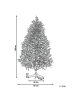 Beliani 2-tlg Weihnachtsbaum BASSIE in Weiß/Grün