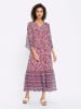 Heine Druck-Kleid in ecru-fuchsia-bedruckt