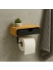 relaxdays Toilettenpapierhalter in Schwarz/Natur