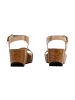 Plakton „So Kiss“ Sandalen aus Leder mit Keilabsatz Grün
