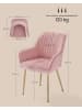 SONGMICS 4er-Set: Esszimmerstuhl in Pastellrosa - (B)62.5 x (H)85 x (T)60 cm