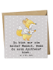 Mr. & Mrs. Panda Klappkarte Apotheker Herz mit Spruch in Grau Pastell